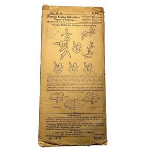 Pictorial Review Embroidery Transfer Pattern #13117 Outline Motifs